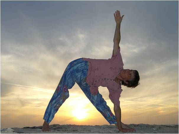 Yoga at sunset